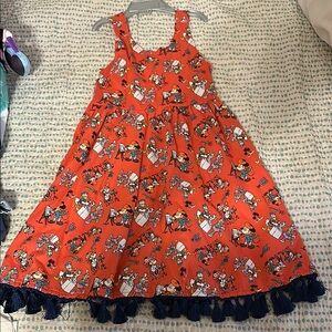 Disney Parks Riviera Resort Girls Casual Dress - Red with Blue Accents